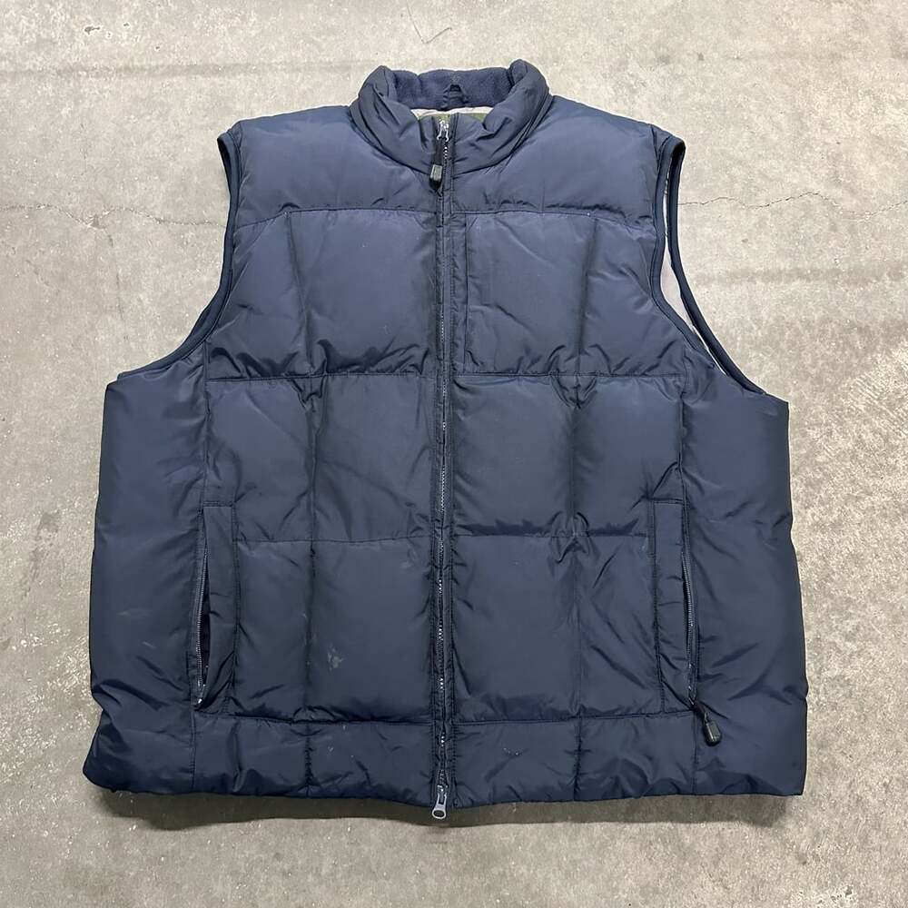 Eddie Bauer Goose Down Puffer Vest XL Quilted Outdoor Hiking Vintage Style